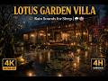 Bali Seminyak Lotus Garden Villa 🌧️🪷 | Rain Sounds for Sleep | 4K • 4H