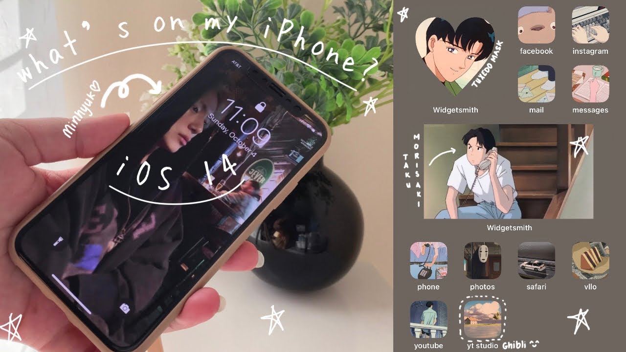 what’s on my iPhone IOS 14 edition Studio Ghibli / anime