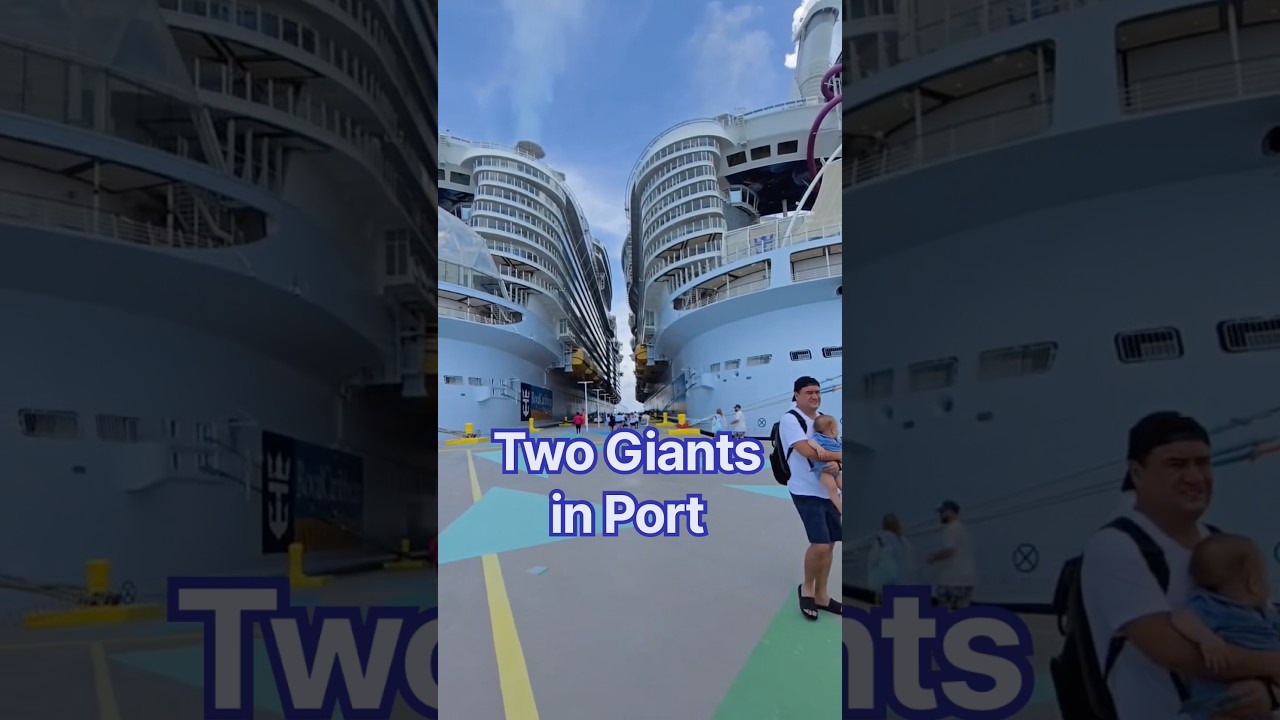 Two Giants in Port #cruise #cruiseship