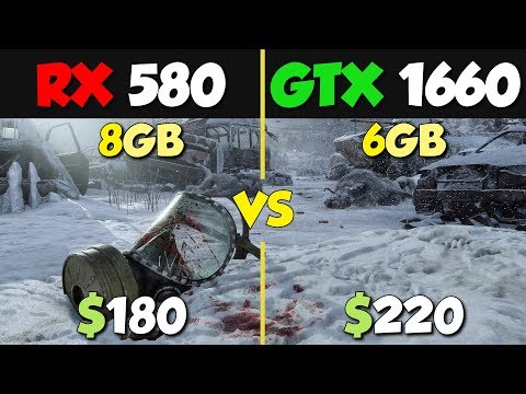 GTX 1660 vs RX 580 Test in 8 Games