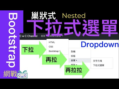 【Bootstrap 10】巢狀式「下拉式選單」設計Design Nested Dropdown using Bootstrap