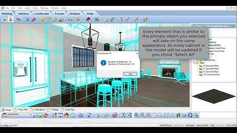 Matching the finish for all elements in a BIM Model by Envisioneer