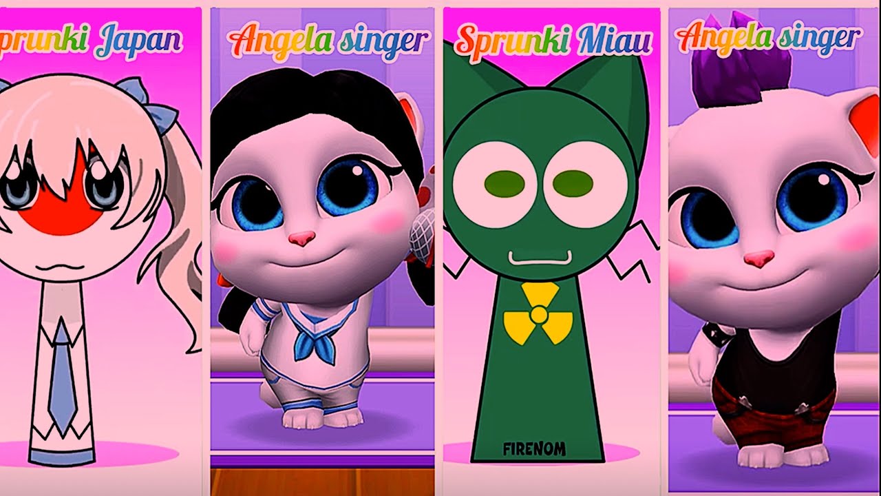 Who is best: Sprunki Japan G Vs Angela Singer/ sprunki Miau & angela Singer🔥Mega Battle 🔥part 