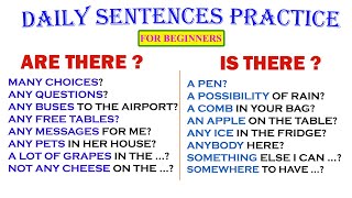 ARE THERE &amp; IS THERE ? | Daily Sentences Practice