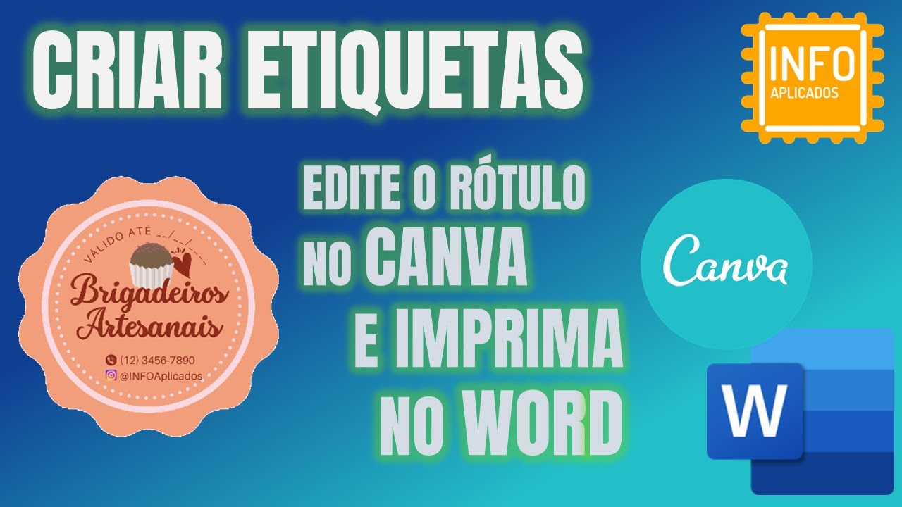 Criar ETIQUETAS no CANVA para imprimir no WORD [Tutorial passo a passo]