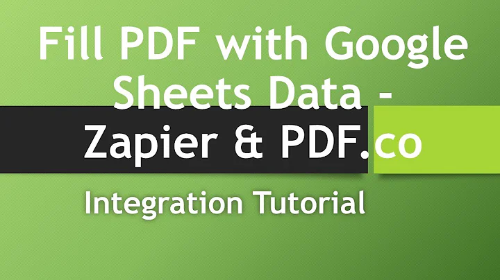 How to Fill PDF with Google Sheets Data using PDF.co and Zapier