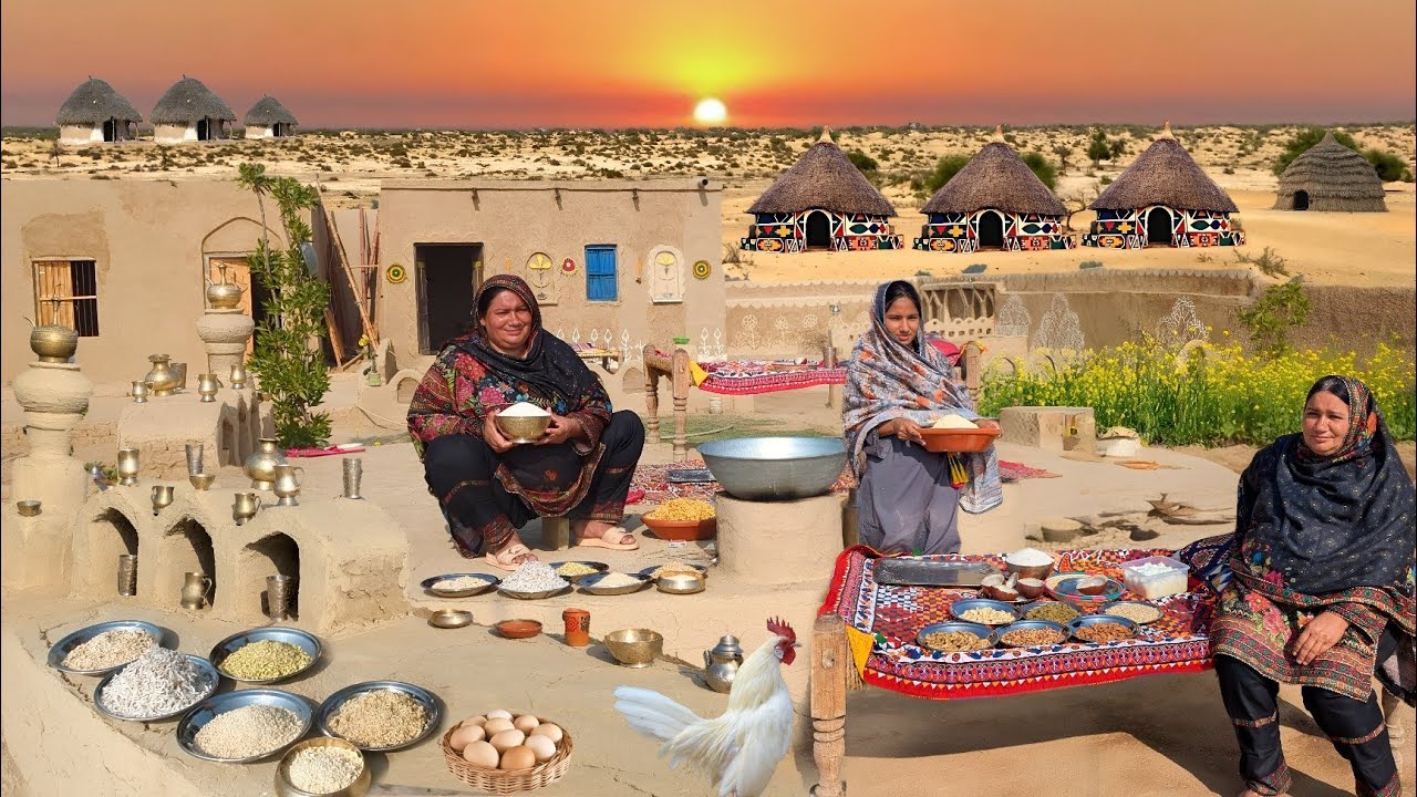 Village Women Cooking Very Unique Desert Food | Village Life in Pakistan | Stunning Punjab 