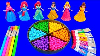 Satisfying Video I How to make Princess Lolipops in to Heart Pool AND Rainbow Painted Cutting ASMR