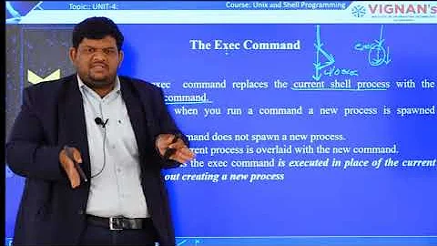 UNIX UNIT4 LEC5  EVAL AND EXEC COMMANDS