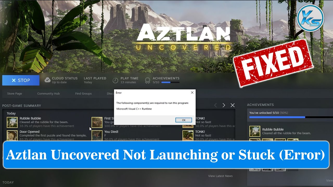 How To Fix Aztlan Uncovered Launching The Game Failed, Black Screen ...
