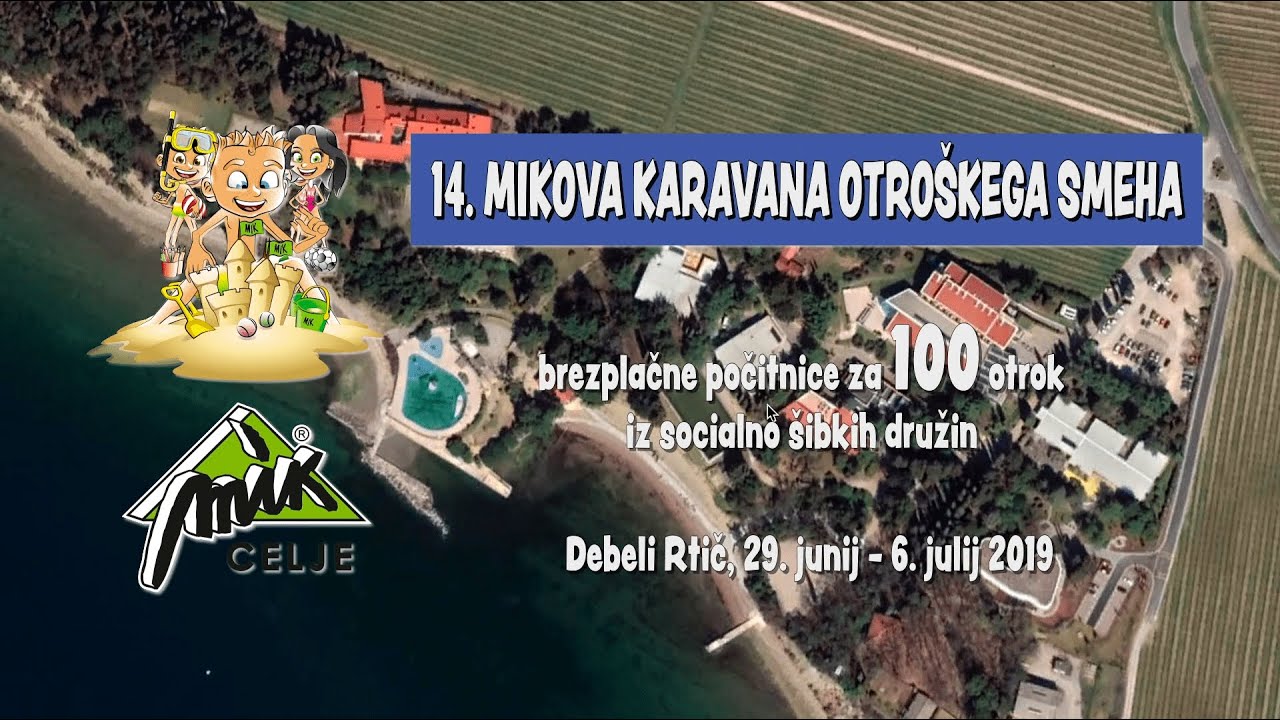 14. MIKova karavana otroškega smeha - 100 otrok na morje - Debeli rtič 2019   MIK Celje