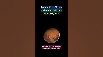 Mars with its moons! Deimos and Phobos #youtubeshorts #shorts #redplanet #space #solarsystem #moon