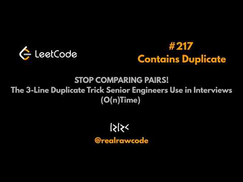 Stop Comparing Pairs: LeetCode 217 (Contains Duplicate) Explained Visually