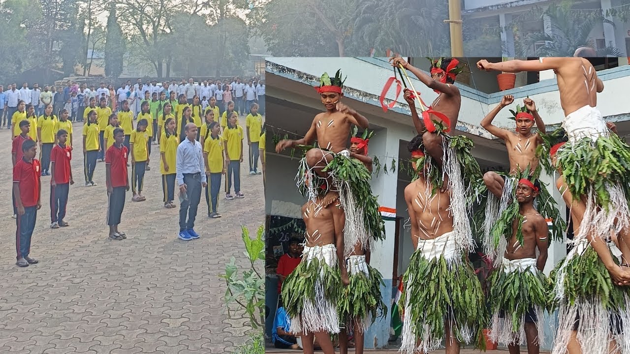 Celebrating 77Th Republic Day celebration 2026   Parnera school ground 