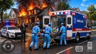 🚑 Ambulance City Rescue Simulator 3D Game - 911 US Emergency Android GamePlay #9 NEW LEVEL screenshot 1