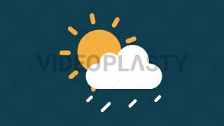 Partly Sunny With Shower Icon Animation [MOV / GIF]