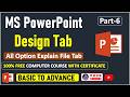 MS PowerPoint Design Tab Explained in Hindi | Beginner Tutorial | Part-6 | UPCISS Prime