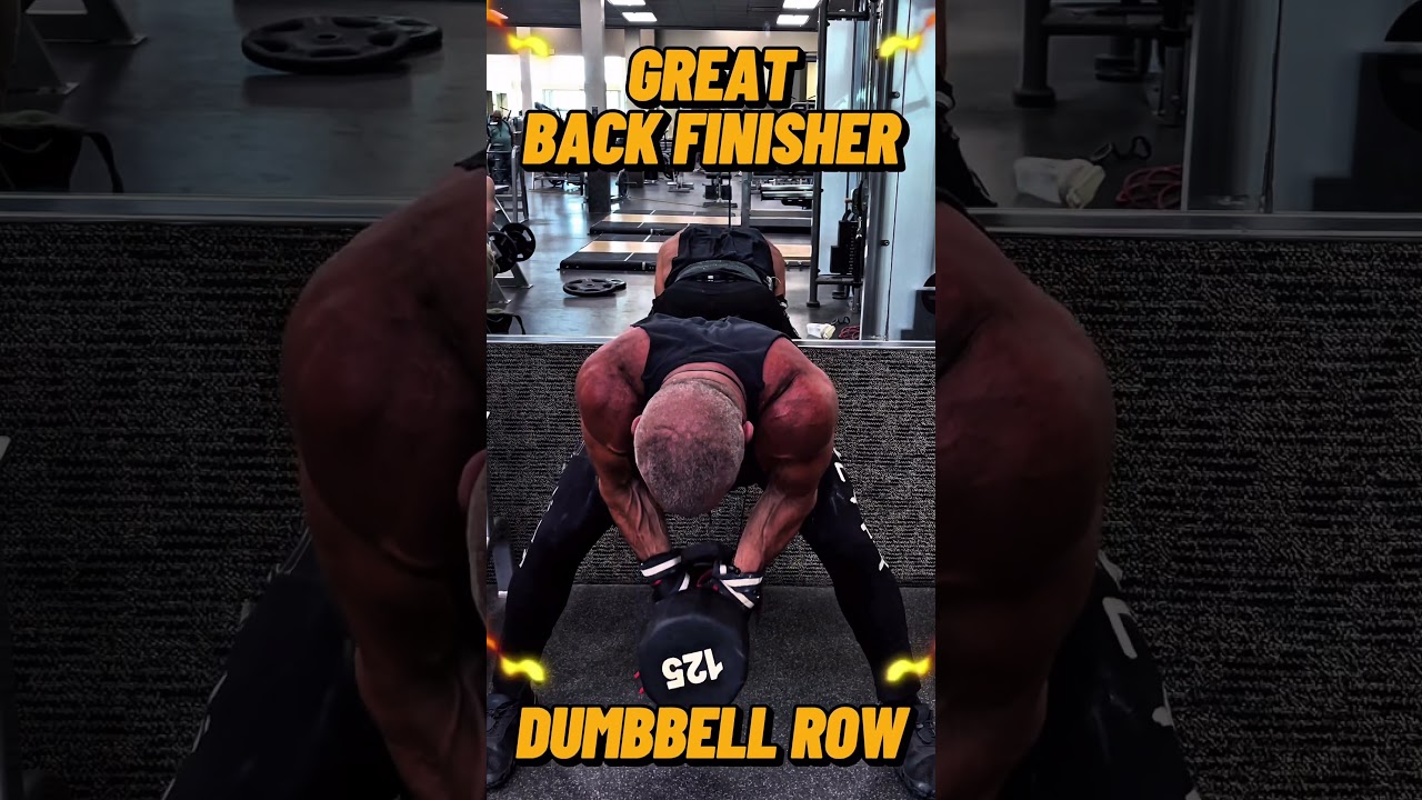 DUMBBELL ROW A GREAT BACK, FINISHER LIGHTWEIGHT HIGHER REPS #BACK #WORKOUT #MOTIVATION #workouttip
