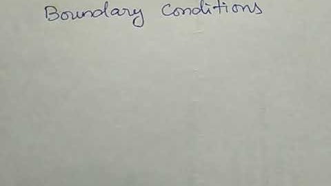 Boundary condition for velocity