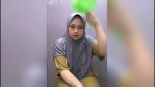 Auntie's hijab was showered until it was wet