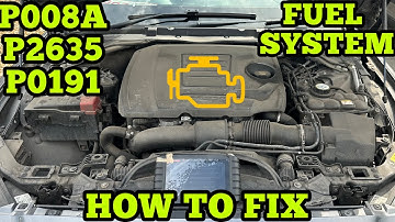 Jaguar Land Rover 2.0 Petrol P008A P2635 P0191 - Low Pressure Fuel System - Fuel Pump - HOW TO FIX