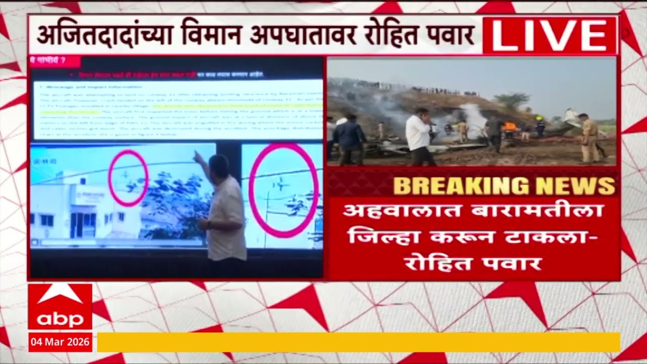 Rohit Pawar On Ajit Pawar Plane Accident :अजितदादांच्या अपघातापूर्वी बारामती विमानतळाची झालेली रेकी?
