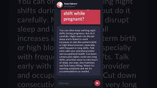 How can I safely work the night shift while pregnant?