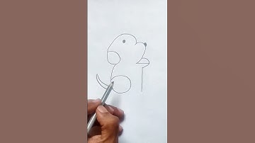 How To Draw a Dog using Number step by step | Easy Drawing | #shorts #trending #viral