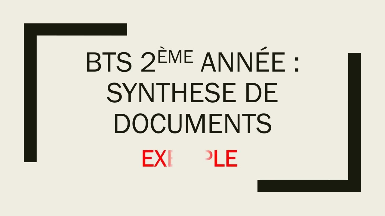 Exemple de synthèse de docs en BTS #1 : Le travail du brouillon. (Thème : Dans ma maison)
