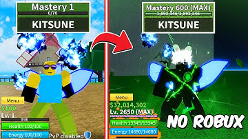 Starting over as a NOOB using *KITSUNE* FRUIT with no ROBUX in Blox Fruits | Unlocked Rabbit Race V4