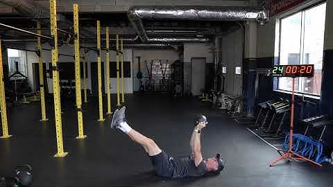 kettlebell deadbug + crunch