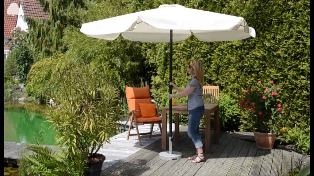 Stockschirm mit Kurbelmechanismus