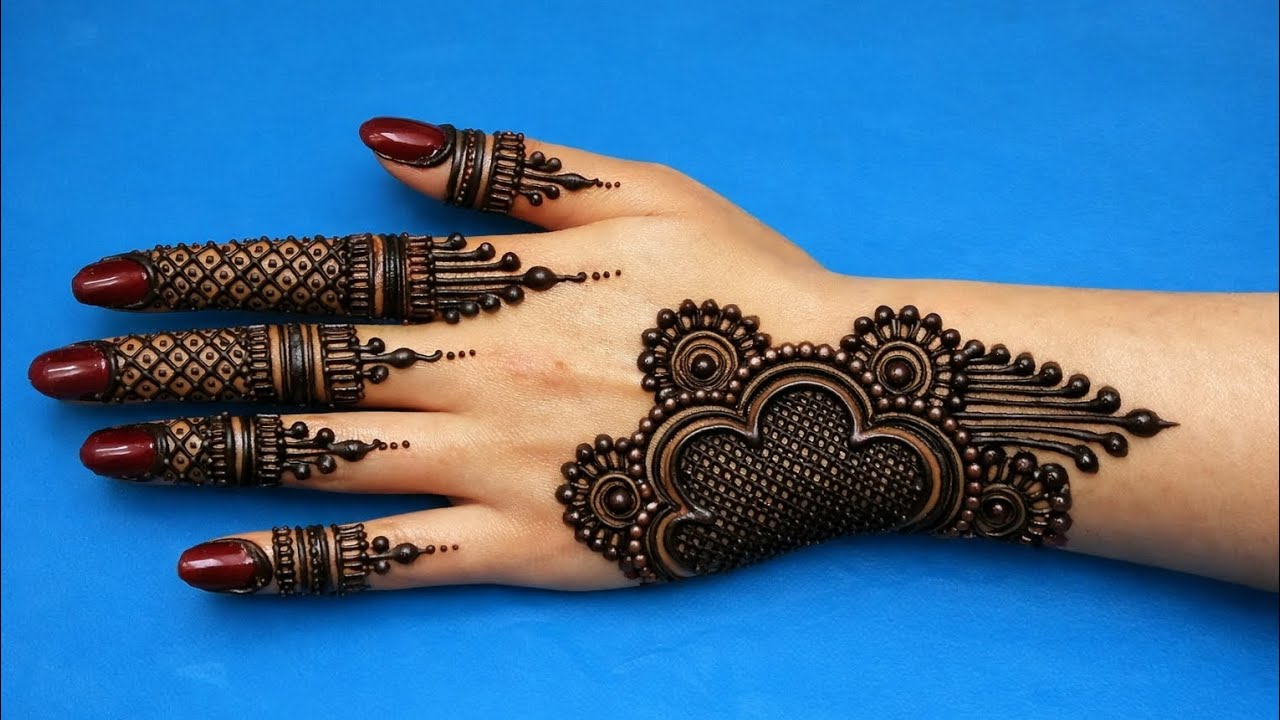 कैसे बना ये मेहंदी डिजाइन।। Very easy mehndi design ll beautiful mehndi design ll