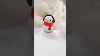 how to make this snowman with super clay #YouTubeshorts #diy⛄