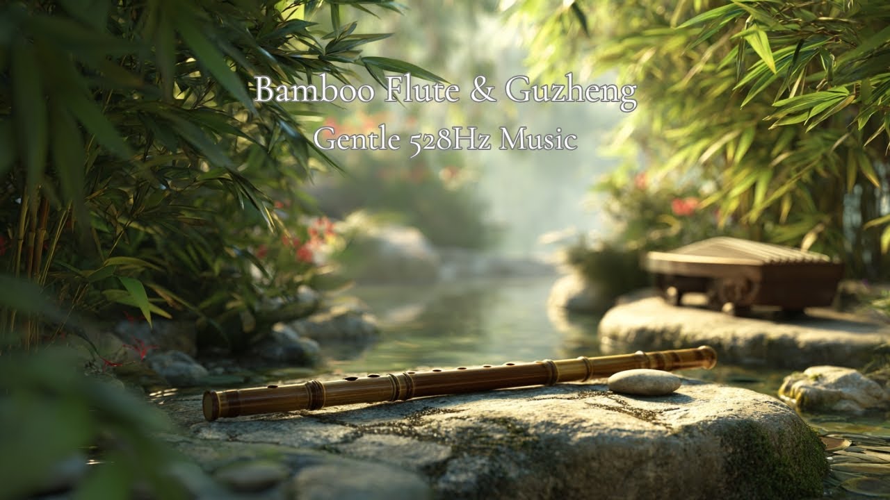 Bamboo Flute & Guzheng by the Stream – Gentle 528Hz Music for Relaxation