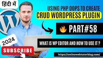 (#58) WordPress CRUD Plugin Tutorials (Hindi) | What is WP Editor & How To Use it ? #wordpressplugin