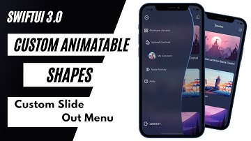 SwiftUI Custom Animated Slide Out Menu - Complex Animatable Shapes - Xcode 13 - SwiftUI Tutorials
