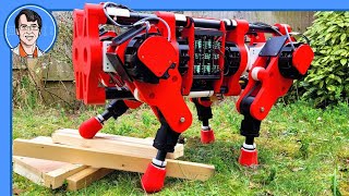 3D Printed Robot Dog Climbs Over Obstacles