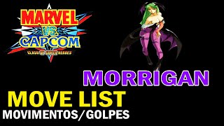 Full Marvel vs. Capcom: Clash of Super Heroes (PS1) - Morrigan Move List (Movimentos/Golpes) Update