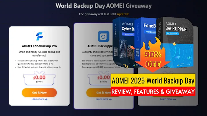 🔥 AOMEI World Backup Day 2025 Giveaway – Protect Your Data Now! 🎁