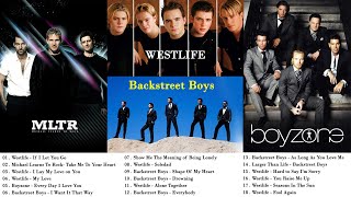 Backstreet Boys, Westlife, MLTR, Boyzone Greatest Hits  90s Boyband Love Songs Full Album