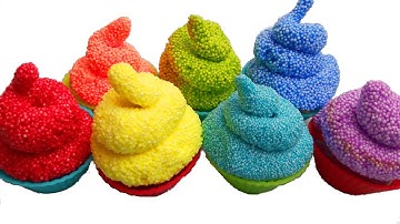 Squishy Glitter Foam Desserts Ice Cream Cake  -  Fun and Learn Rainbow Colors