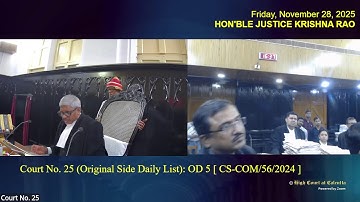 28 November 2025 | Court No. 25 | Live Streaming of the Court proceedings.