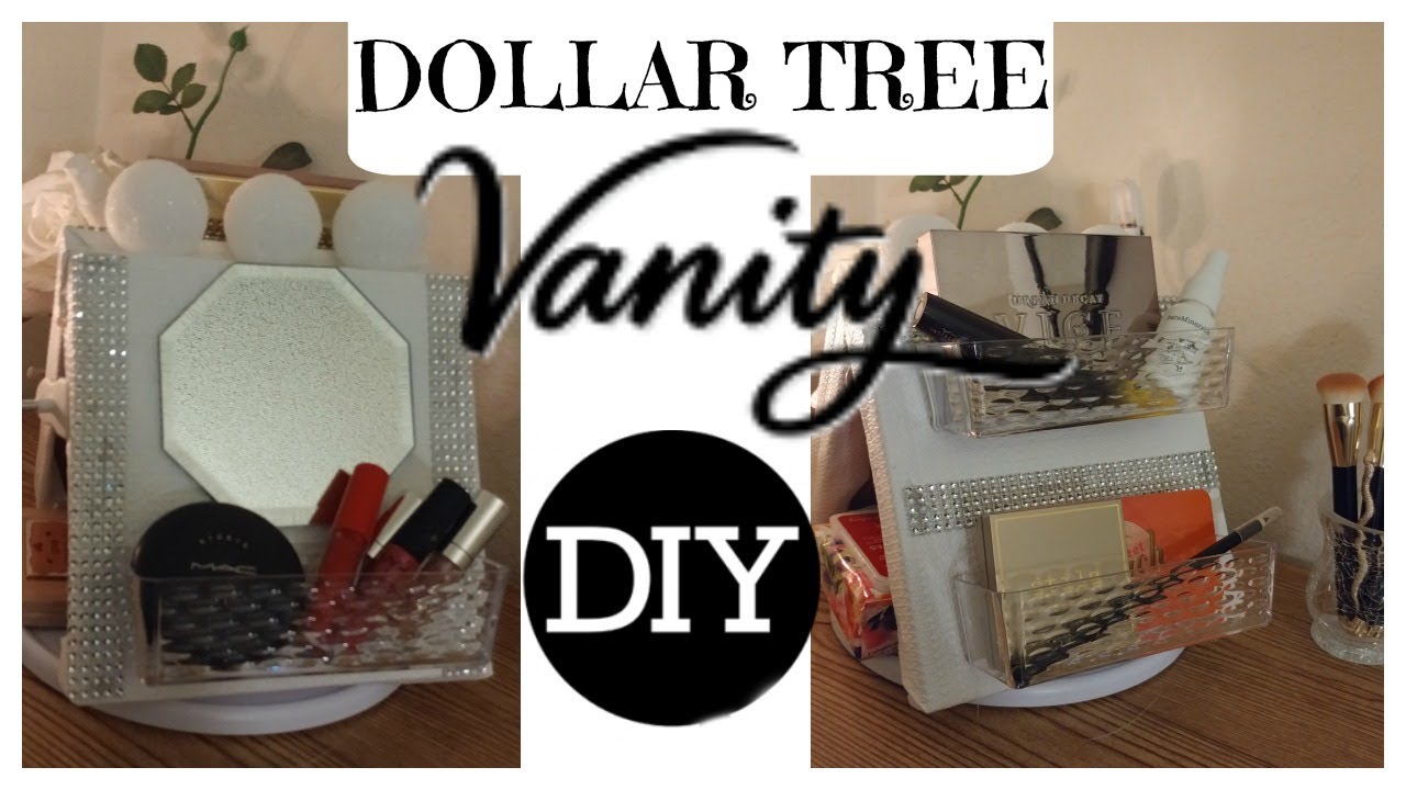 DOLLAR TREE DIY ** MINI ROTATING MAKEUP VANITY YouTube
