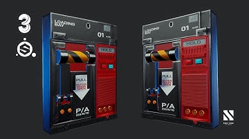 TIMELAPSE Game Asset Alien Air Locker | Autodesk3dsMax/SubstancePainter
