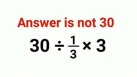 30÷1/3×3 The answer is not 3. Many got it wrong!  Ukraine Math Test #math #percentages #ukraine