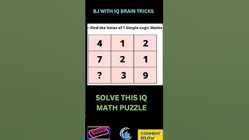 Brain Teaser Math Puzzle: Find the Value of ?l#braintest #shorts #viral #puzzlegames #viralshorts