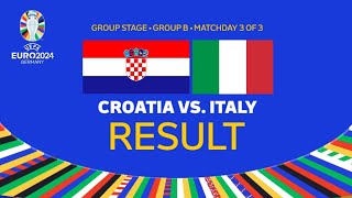 UEFA EURO 2024™ - Result of the Croatia vs. Italy match