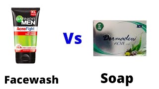 Garnier Men Acno Facewash VS DermaDew Acne Soap | Which is Best