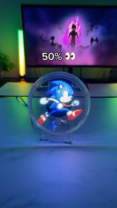 The last fan is FROM the future! 😳🤩 #led #anime #hologram #ledlights #shorts